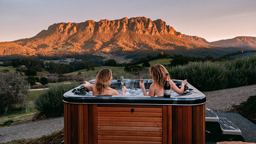 spa with stunning view